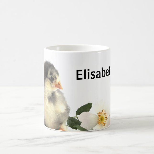 Small fluffy chickens sweet baby coffee mug (Center)