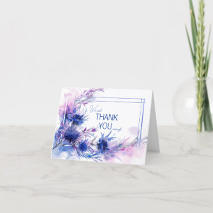 Small folded Cornflower Reverie Thank You Card