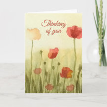 Small, Folded Greeting Card, thinking of you