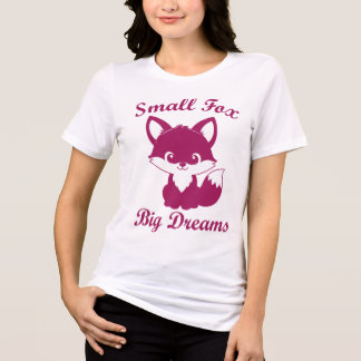 Small Fox, Big Dreams Cute Fox T-Shirt Tri-Blend Shirt