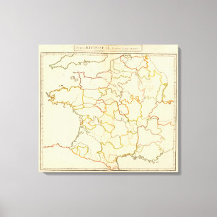 Small French Rivers Outline Canvas Print