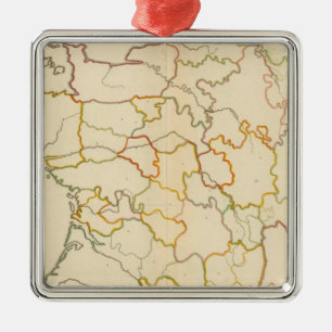 Small French Rivers Outline Metal Tree Decoration