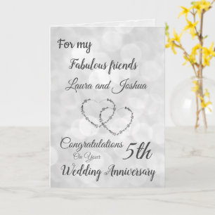 Small Friends 5th Anniversary design greeting Card
