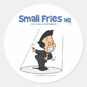 Small Fries HQ Oscar Sticker Round