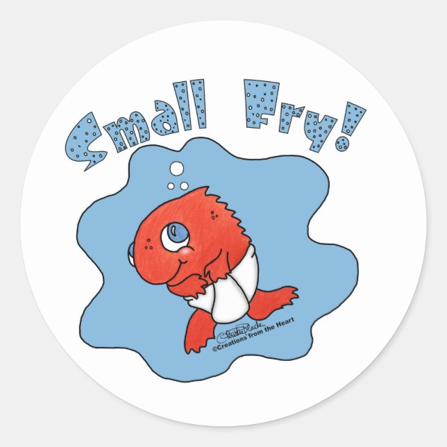 Small Fry Classic Round Sticker (Front)