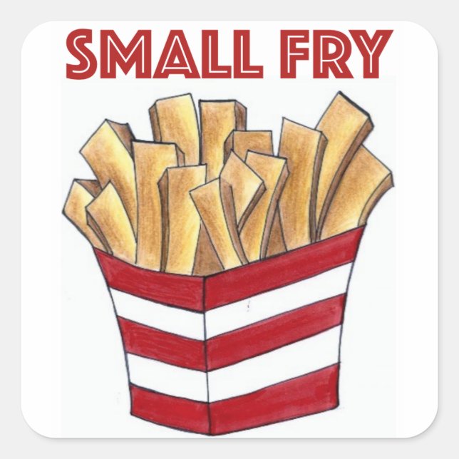 SMALL FRY Fast Food French Fries Foodie Stickers (Front)