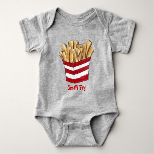 Small Fry Fast Junk Food French Fries Foodie Baby Bodysuit