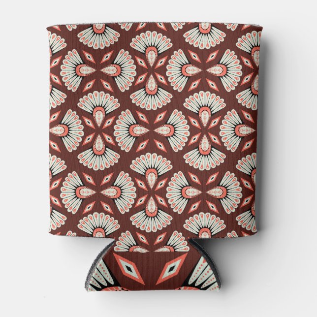 Small Geometric Motifs: Decoration Textile Pattern Can Cooler (Front)