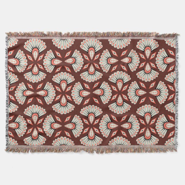 Small Geometric Motifs: Decoration Textile Pattern Throw Blanket (Front)