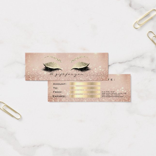 Small Gift Certificate Skinny Glitter Lash Makeup (Office)