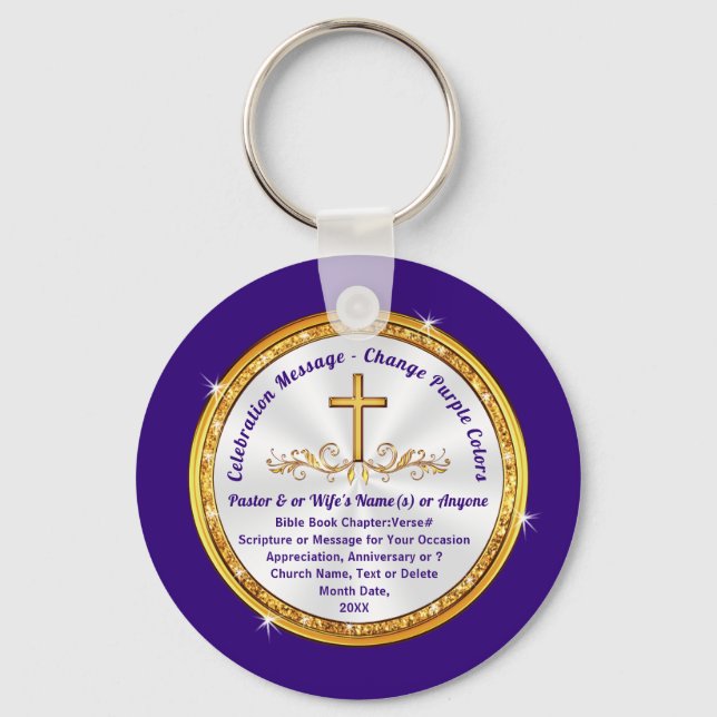 Small Gifts for Church Members or Church Welcome Key Ring (Front)