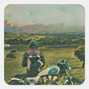 small gifts for motorcyclists square sticker