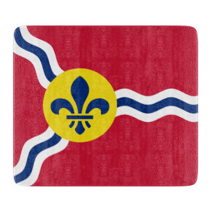 Small glass cutting board, flag of St. Louis Board