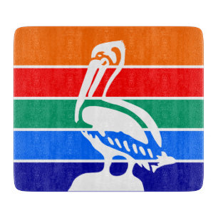 Small glass cutting board, flag of St. Petersburg Board