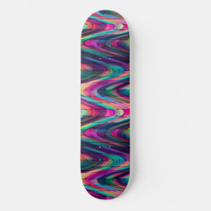 Small Glass Tile Waves 8 1/4" Skateboard Deck