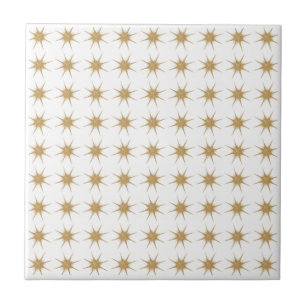 Small Gold Star Pattern Ceramic Tile