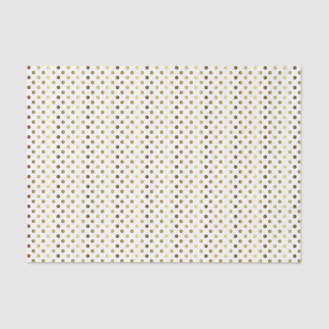 Small Golden Polka Dot Tissue Paper (Front)