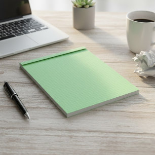 Small Graph Paper Note Pad Green (Grids, Squares)