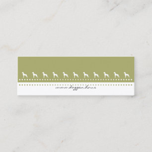 Small Great Dane Silhouettes  Mini Business Card