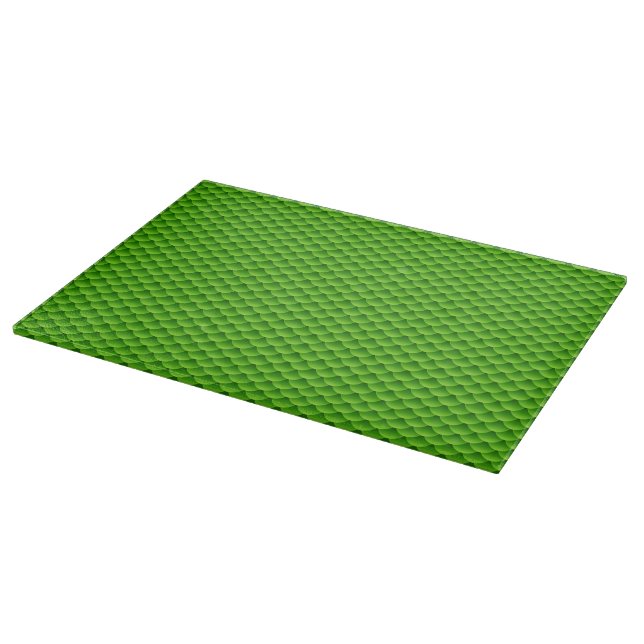 Small Green Fish Scale Pattern Cutting Board (Corner)