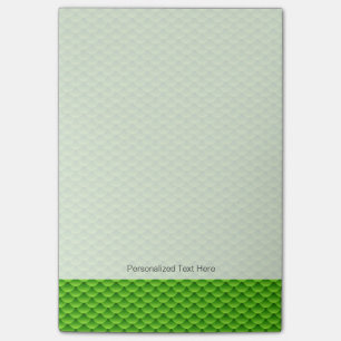 Small Green Fish Scale Pattern Post-it Notes