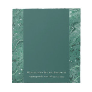 Small Green Marble Desk Notepad Paper Pad