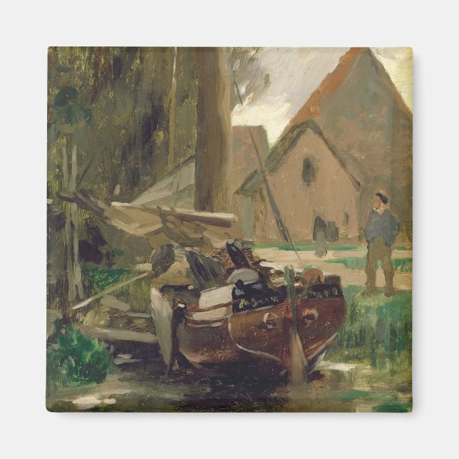 Small Harbour with a Boat Magnet (Front)