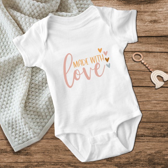 Small Hearts Made With Love Cute Baby Bodysuit (Creator Uploaded)