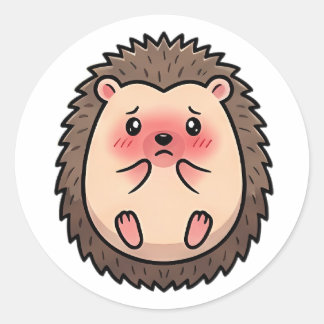 Small Hedgehog Classic Round Sticker