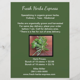 Small Herb/Produce Business Marketing Flyer