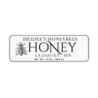 Small Honey Editable Label Vintage Bee Border