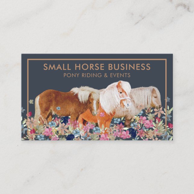 Small Horse Riding Breeding Pony Business Card (Front)