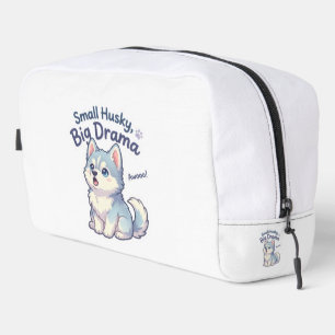 Small Husky Big Drama Funny Puppy Dopp Kit