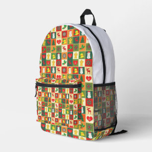 Small Images Pattern Design Printed Backpack