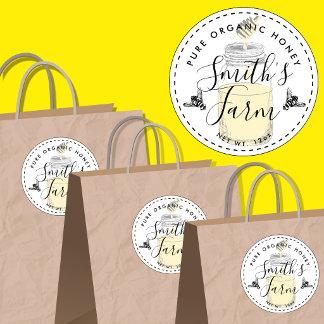 Small Jar Honey Label Gift beekeeper business
