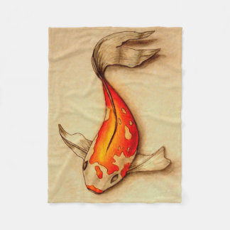 Small Koi Fish Fleece Blanket