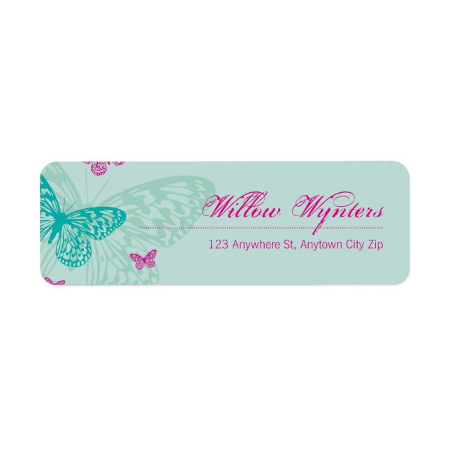 SMALL LABEL SEALS :: butterflies 5 (Front)
