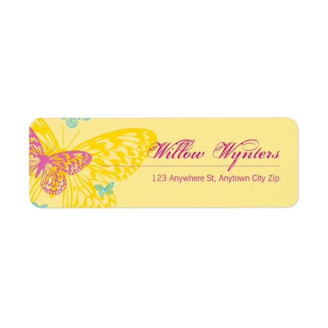 SMALL LABEL SEALS :: butterflies 6 (Front)