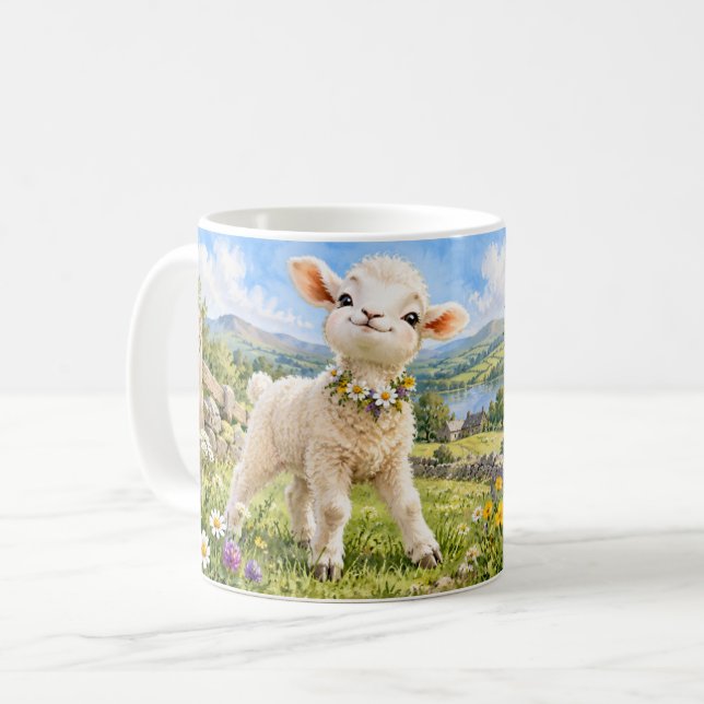 Small Lamb Big Personality Funny Mug (Front Left)