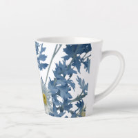 Small Latte Mug, 12 oz - Floral Explosion Design