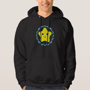 Small laughing lovely starfish in fish circle 1 hoodie