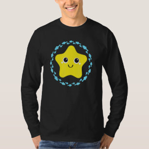 Small laughing lovely starfish in fish circle 1 T-Shirt