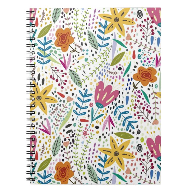 Small leaf flowers notebook (Front)