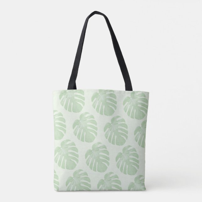 Small Leaves Tropical Tote (Back)