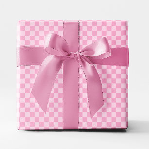Small Light Pink Chequered Wrapping Paper