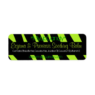 Small Lime Green Zebra Product Label