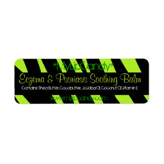 Small Lime Green Zebra Product Label