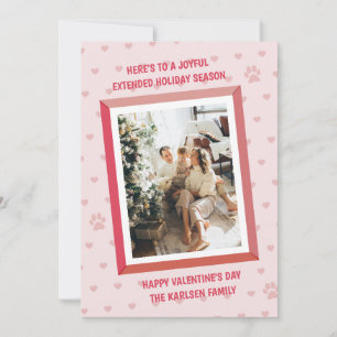 Small little hearts pattern holiday card