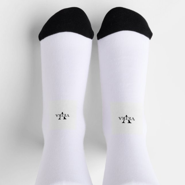 small logo printed socks (Top)