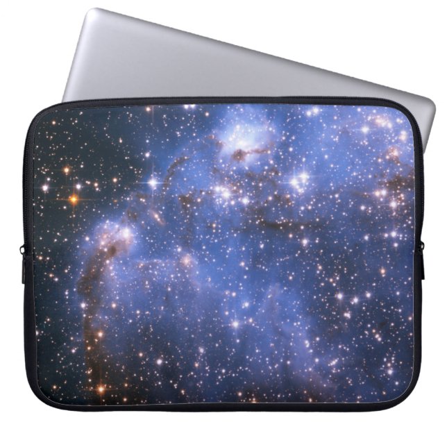 Small Magellanic Cloud Blue Celestial Photo Laptop Sleeve (Front)